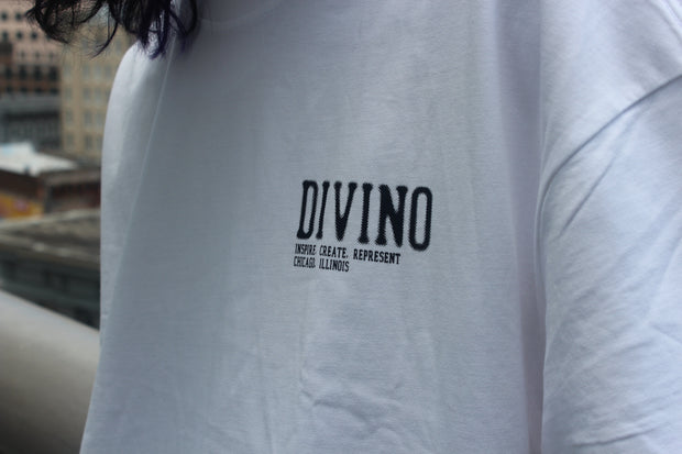 WHITE DIVINO STUDIOS TEE (DOTTED)