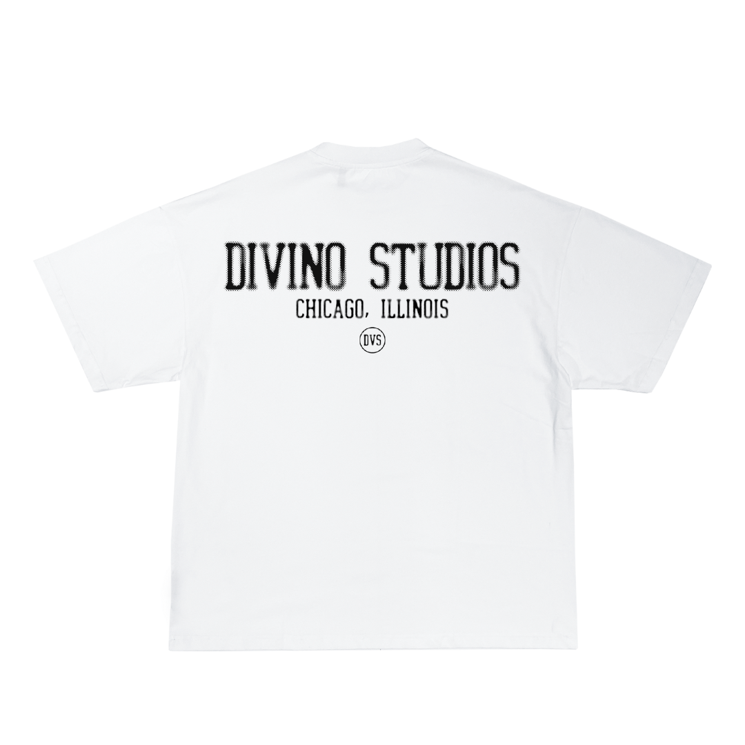 WHITE DIVINO STUDIOS TEE (DOTTED)